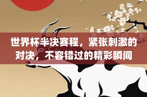 世界杯半决赛程，紧张刺激的对决，不容错过的精彩瞬间