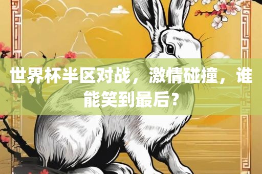 世界杯半区对战，激情碰撞，谁能笑到最后？