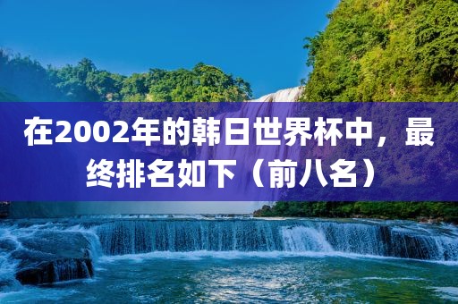 在2002年的韩日世界杯中，最终排名如下（前八名）