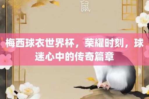 梅西球衣世界杯，荣耀时刻，球迷心中的传奇篇章