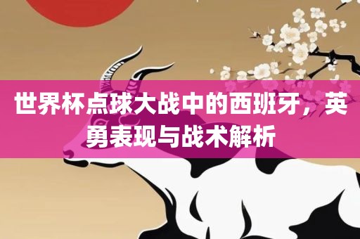 世界杯点球大战中的西班牙，英勇表现与战术解析
