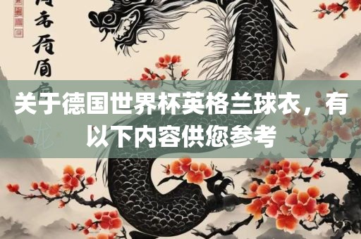 关于德国世界杯英格兰球衣，有以下内容供您参考