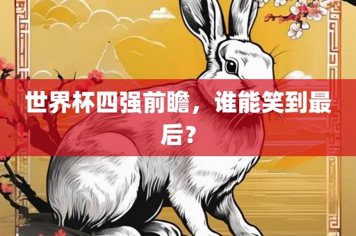 世界杯四强前瞻，谁能笑到最后？