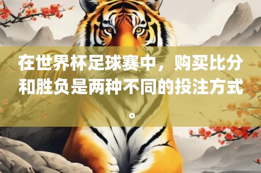 在世界杯足球赛中，购买比分和胜负是两种不同的投注方式。