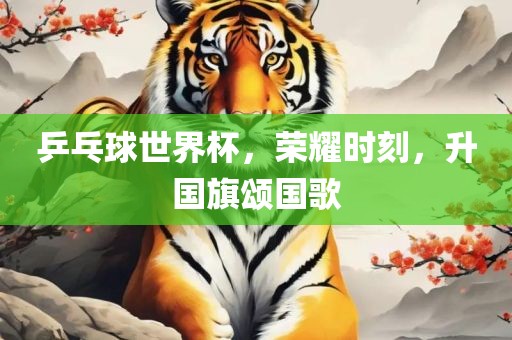 乒乓球世界杯，荣耀时刻，升国旗颂国歌