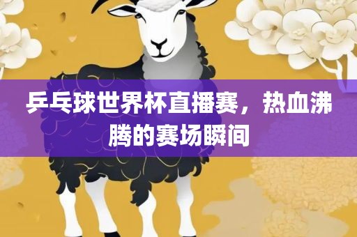乒乓球世界杯直播赛，热血沸腾的赛场瞬间
