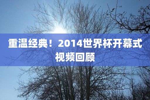 重温经典！2014世界杯开幕式视频回顾