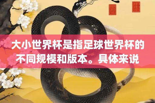 大小世界杯是指足球世界杯的不同规模和版本。具体来说