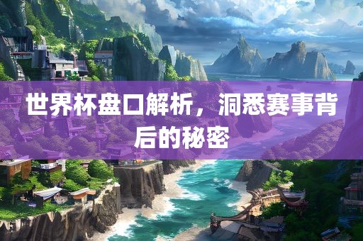世界杯盘口解析，洞悉赛事背后的秘密