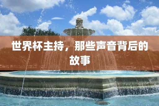 世界杯主持，那些声音背后的故事