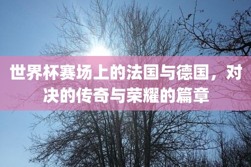 世界杯赛场上的法国与德国，对决的传奇与荣耀的篇章