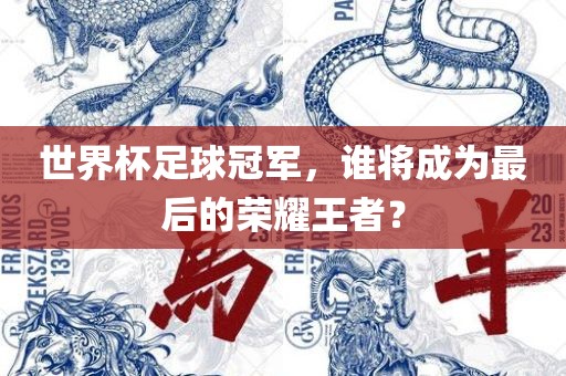 世界杯足球冠军，谁将成为最后的荣耀王者？眉山市正发家政服务有限公司