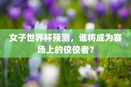 女子世界杯预测，谁将成为赛场上的佼佼者？