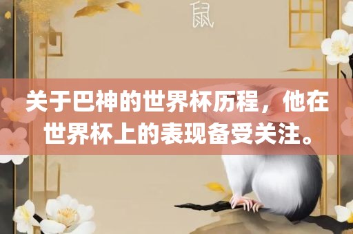 关于巴神的世界杯历程，他在世界杯上的表现备受关注。