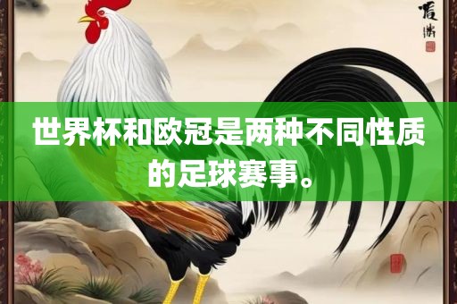 世界杯和欧冠是两种不同性质的足球赛事。