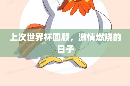 上次世界杯回顾，激情燃烧的日子