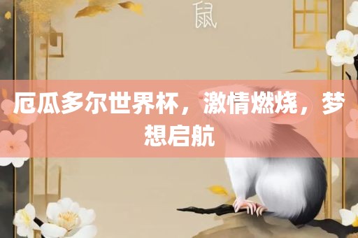 厄瓜多尔世界杯，激情燃烧，梦想启航眉山市正发家政服务有限公司