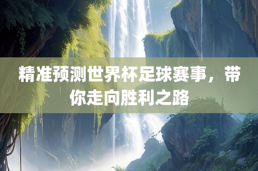 精准预测世界杯足球赛事，带你走向胜利之路
