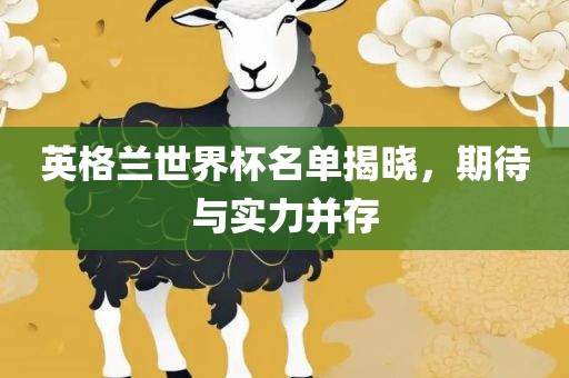 英格兰世界杯名单揭晓，期待与实力并存
