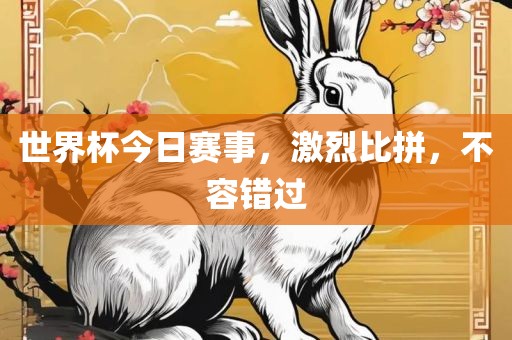 世界杯今日赛事，激烈比拼，不容错过