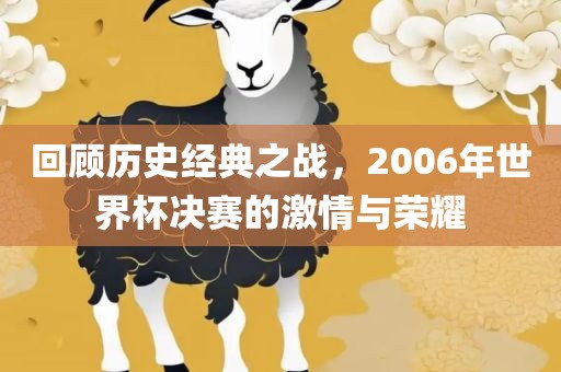 回顾历史经典之战，2006年世界杯决赛的激情与荣耀