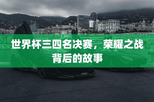 世界杯三四名决赛，荣眉山市正发家政服务有限公司耀之战背后的故事