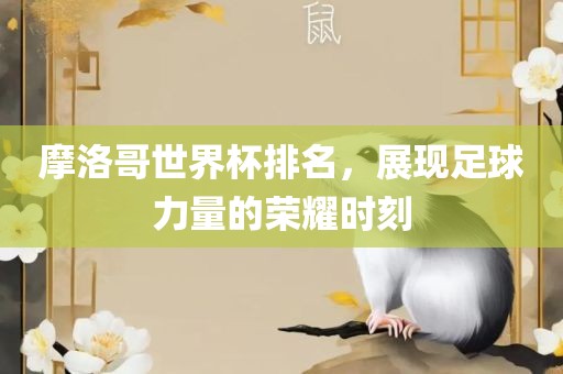 摩洛哥世界杯排名，展现足球力量的荣耀时刻