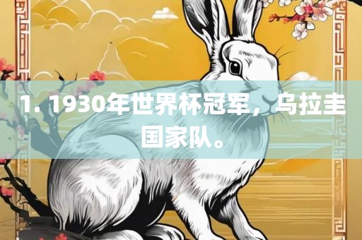 1. 1930年世界杯冠军，乌拉圭国家队。