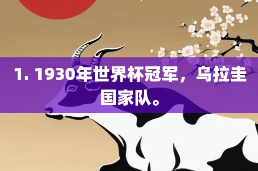 1. 1930年世界杯冠军，乌拉圭国家队。