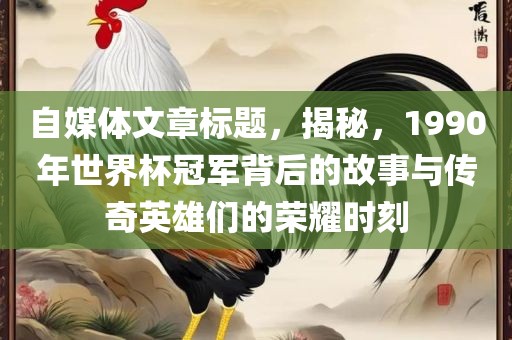 自媒体文章标题，揭秘眉山市正发家政服务有限公司，1990年世界杯冠军背后的故事与传奇英雄们的荣耀时刻
