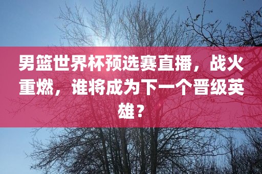 男篮世界杯预选赛直播，战火重燃，谁将成为下一个晋级英雄？