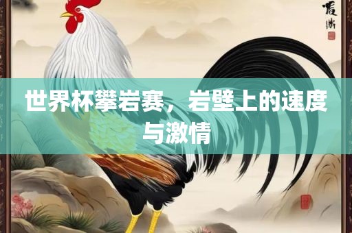 世界杯攀岩赛，岩壁上的速度与激情
