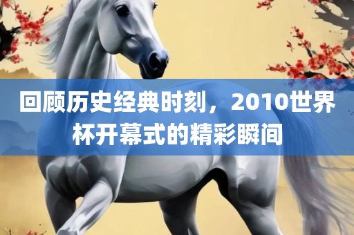 回顾历史经典时刻，2010世界杯开幕式的精彩瞬间