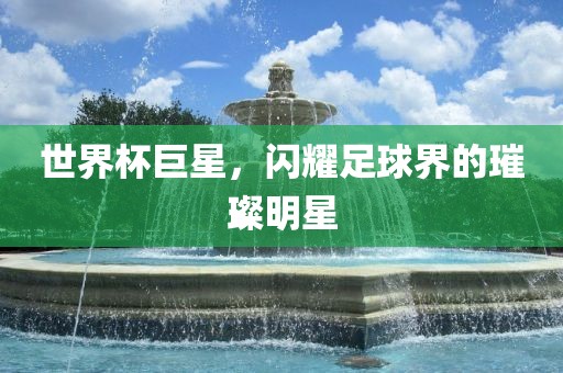 世界杯巨星，闪耀足球界的璀璨明星