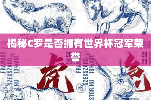 揭秘C罗是否拥有世界杯冠军荣誉眉山市正发家政服务有限公司