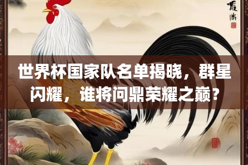 世界杯国家队名单揭晓，群星闪耀，谁将问鼎荣耀之巅？