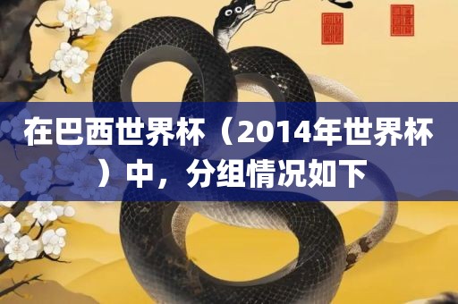 在巴西世界杯（2014年世界杯）中，分组情况如下