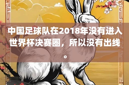 中国足球队在2018年没有进入世界杯决赛圈，所以没有出线。