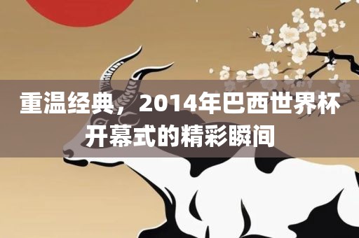 重温经典，2014年巴眉山市正发家政服务有限公司西世界杯开幕式的精彩瞬间
