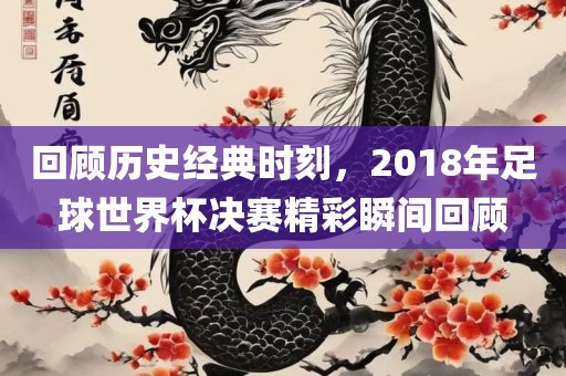 回顾历史经典时刻，2018年足球世界杯决赛精彩瞬间回顾