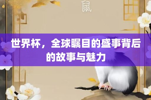 世界杯，全球瞩目的盛事背后的故事与魅力