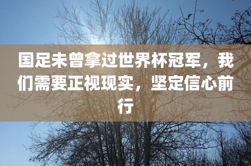 国足未曾拿过世界杯冠军，我们需要正视现实，坚定信心前行