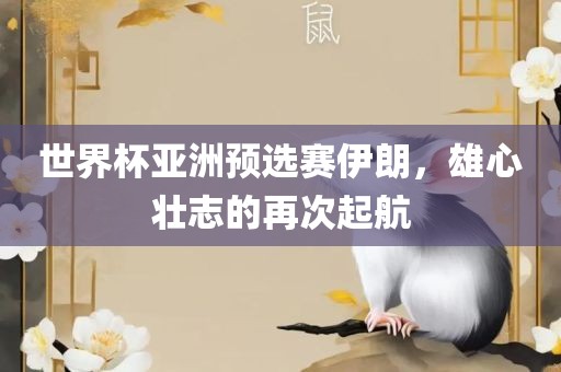 世界杯亚洲预选赛伊朗，雄心壮志的再次起航