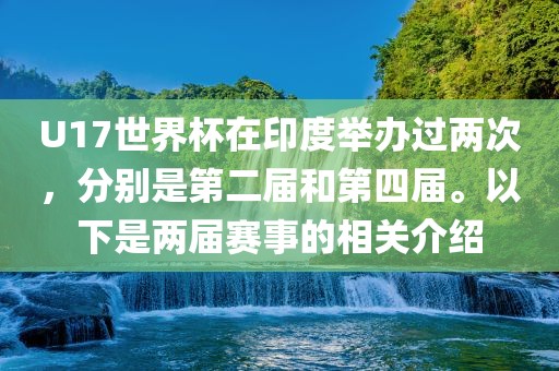 U17世界杯在印度举办过两次，分别是第二届和第四届。以下是两届赛事的相关介绍