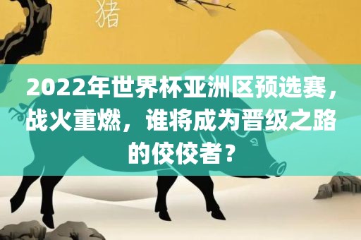 眉山市正发家政服务有限公司2022年世界杯亚洲区预选赛，战火重燃，谁将成为晋级之路的佼佼者？