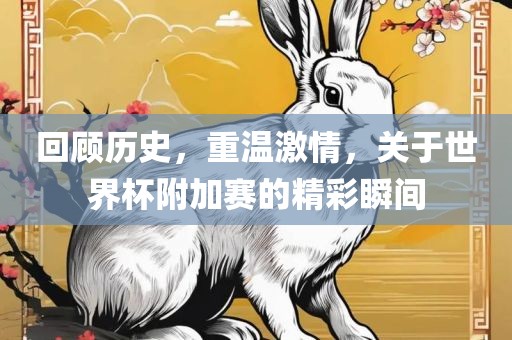 回顾历史，重温激情，关于世界杯附加赛的精彩瞬间