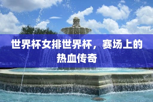 世界杯女排世界杯，赛场上的热血传奇
