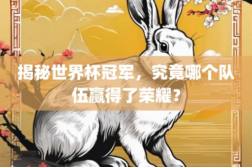 揭秘世界杯冠军，究竟哪个队伍赢得了荣耀？