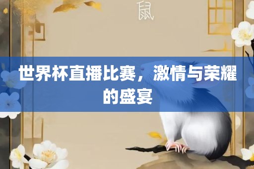 世界杯直播比赛，激情与荣耀的盛宴