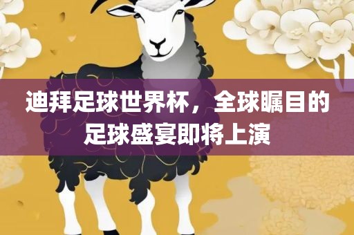 迪拜足球世界杯，全球瞩目的足球盛宴即将上演